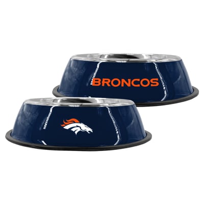 Denver Broncos The Memory Company 9" Stainless Steel Pet Bowl