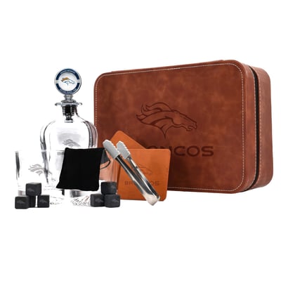 Denver Broncos The Memory Company Decanter Set