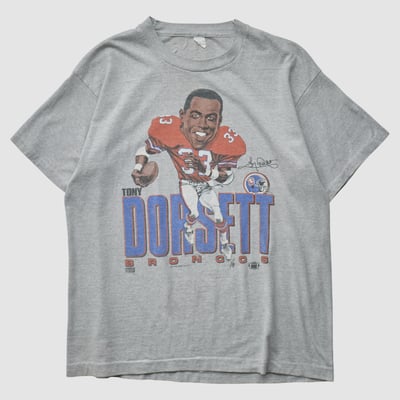 Tony Dorsett 1988 T-shirt - Heather Gray - M by Fanatics Real Vintage