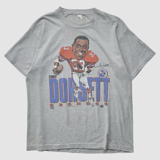 Tony Dorsett 1988 T-shirt - Heather Gray - M by Fanatics Real Vintage