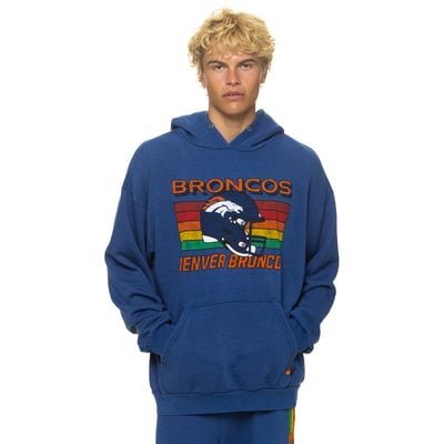 Denver Broncos Aviator Nation Unisex Relaxed Tri-Blend Hoodie - Navy
