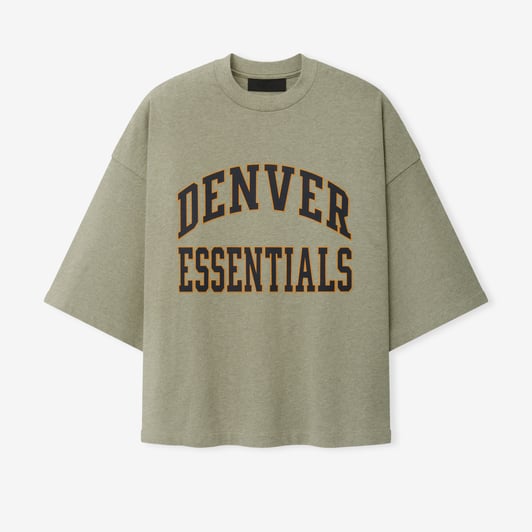 Denver Broncos Fear of God x NFL Unisex Merch T-Shirt - Heather Gray