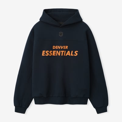 Denver Broncos Fear of God x NFL Unisex 90s Relaxed Hoodie - Navy