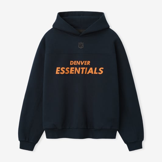 Denver Broncos Fear of God x NFL Unisex 90s Relaxed Hoodie - Navy