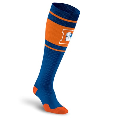 Denver Broncos PRO Compression Unisex  Throwback Over-the-Calf Compression Socks
