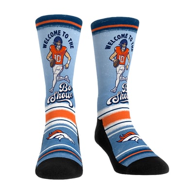 Bo Nix Denver Broncos Rock Em Unisex Player Name Crew Socks