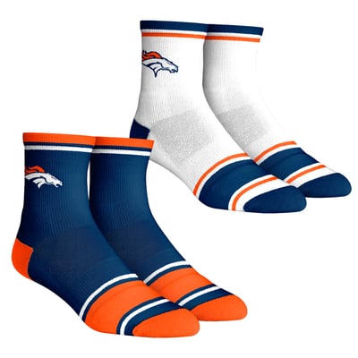 Denver Broncos Rock Em Unisex Two-Pack Team Color Crew Socks