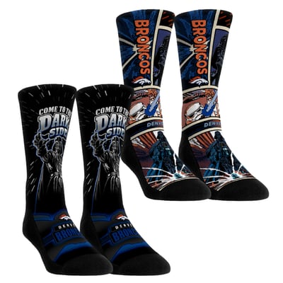  Denver Broncos Rock Em Unisex Star Wars Empire Two-Pack Crew Socks - Navy