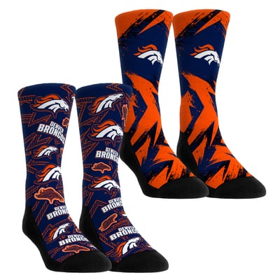  Denver Broncos Rock Em Unisex Gameday Two-Pack Crew Socks Set - Orange