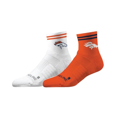 Denver Broncos Strideline Unisex Half Calf Socks Two-Pack Set
