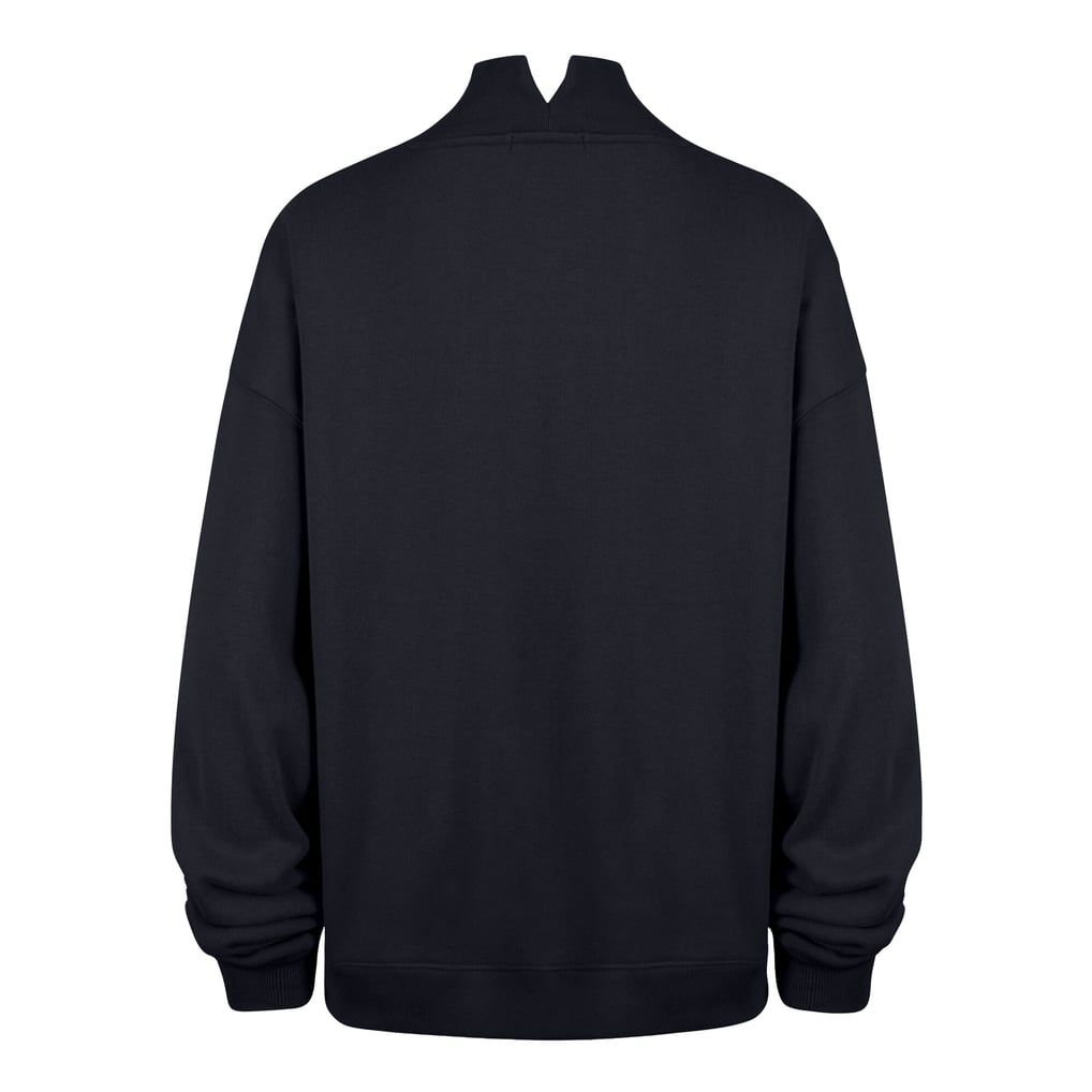 Women's '47 Navy Denver Broncos Oversized Vantage Mock Neck Sweatshirt