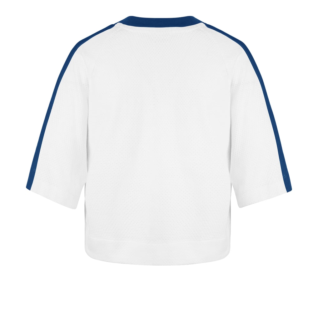Women's '47 White Denver Broncos Big Overarch Drop Needle Raglan V-Neck T-Shirt