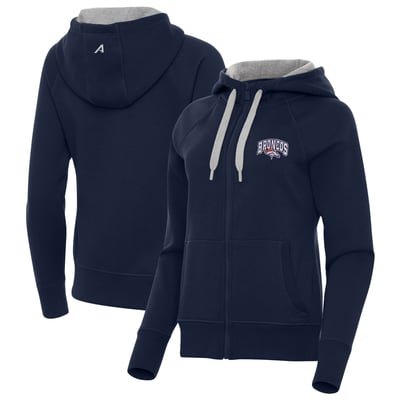 Denver Broncos Antigua Women's Victory Full-Zip Hoodie - Navy

