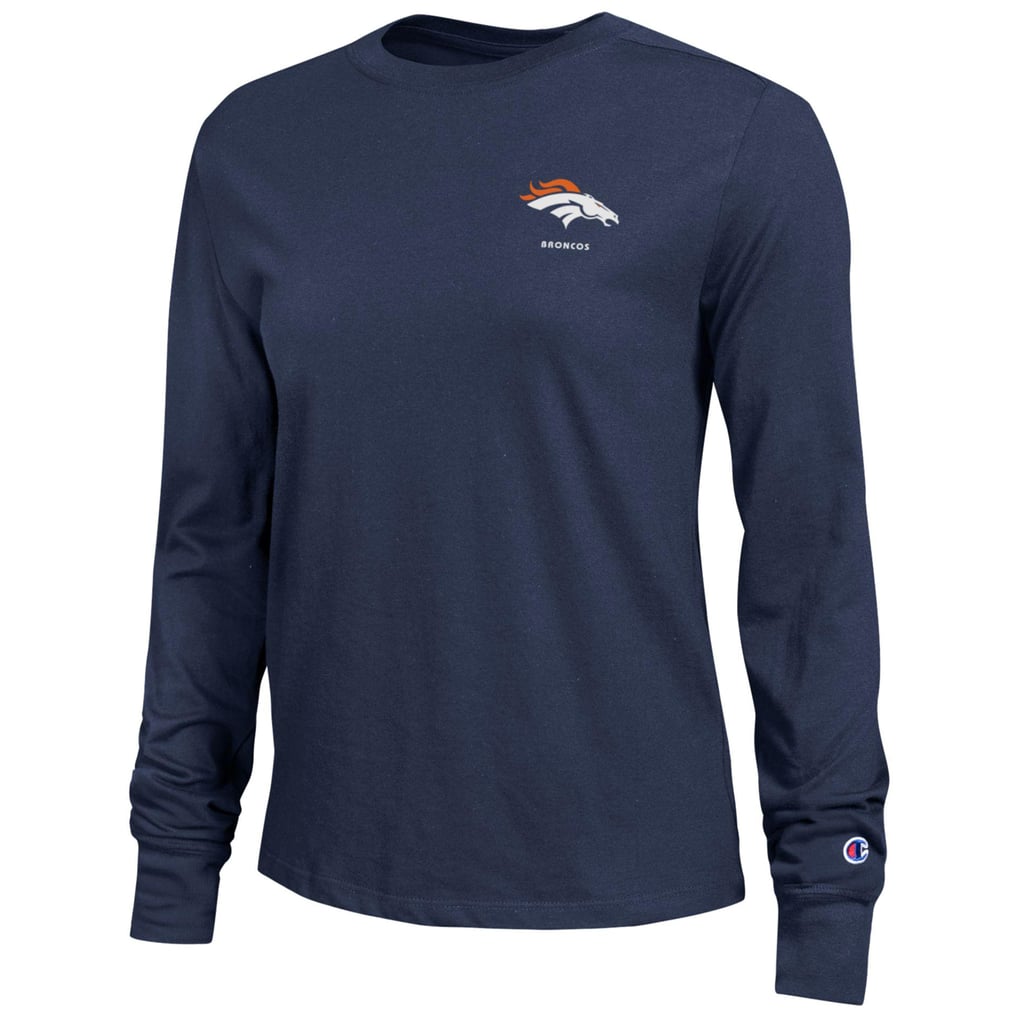 Women's Champion Navy Denver Broncos Core Long-Sleeve T-Shirt
