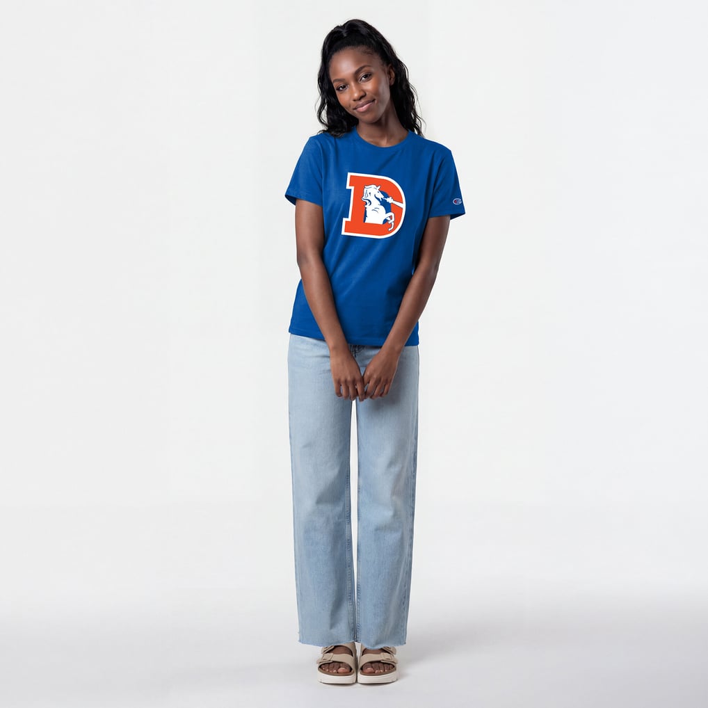 Women's Champion  Royal Denver Broncos Logo T-Shirt