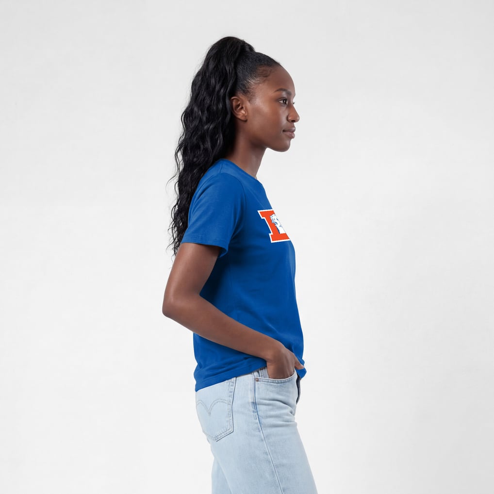 Women's Champion  Royal Denver Broncos Logo T-Shirt