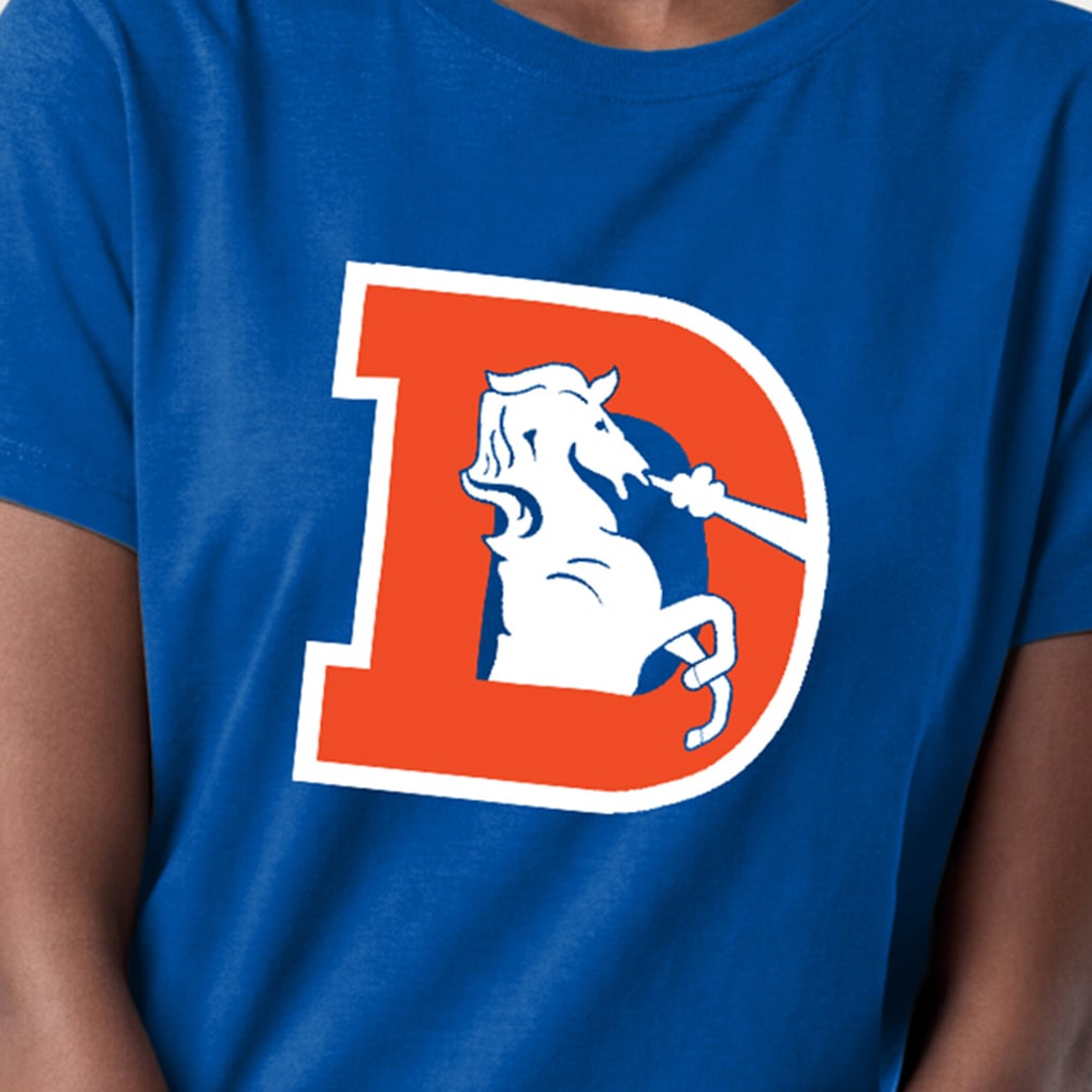 Women's Champion  Royal Denver Broncos Logo T-Shirt