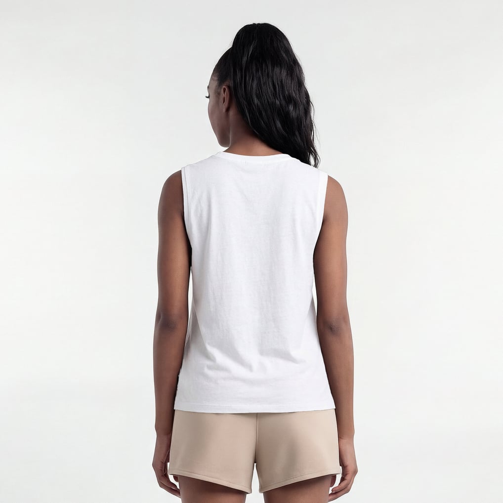 Women's Champion  White Denver Broncos Muscle Tank Top