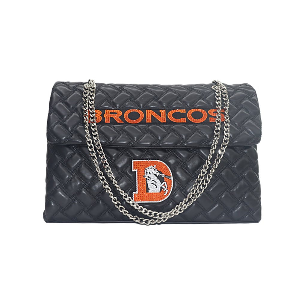 Women's Cuce Black Denver Broncos Vegan Leather Oversized Tote Bag