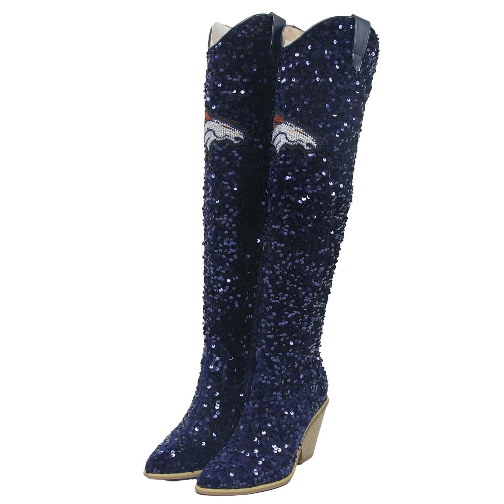 Denver Broncos Cuce Women's Over-the-Knee Sequin Boots