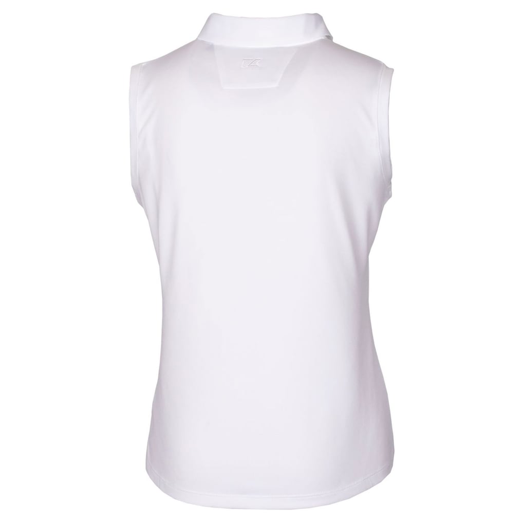 Women's Cutter & Buck White Denver Broncos Throwback Logo Forge Stretch Sleeveless Polo
