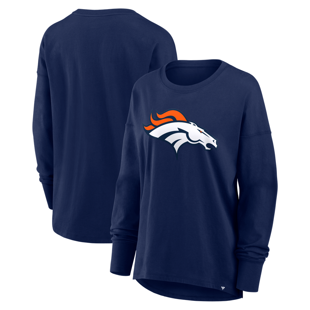 Women's Fanatics Navy Denver Broncos Essential Long Sleeve T-Shirt