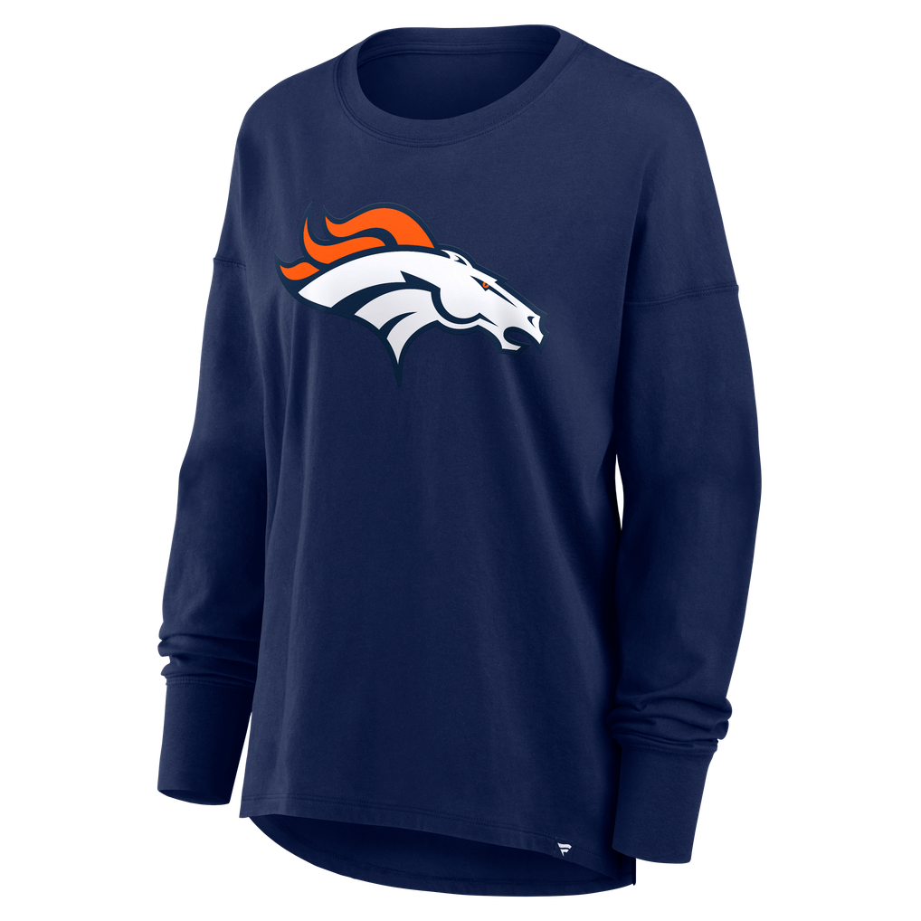 Women's Fanatics Navy Denver Broncos Essential Long Sleeve T-Shirt