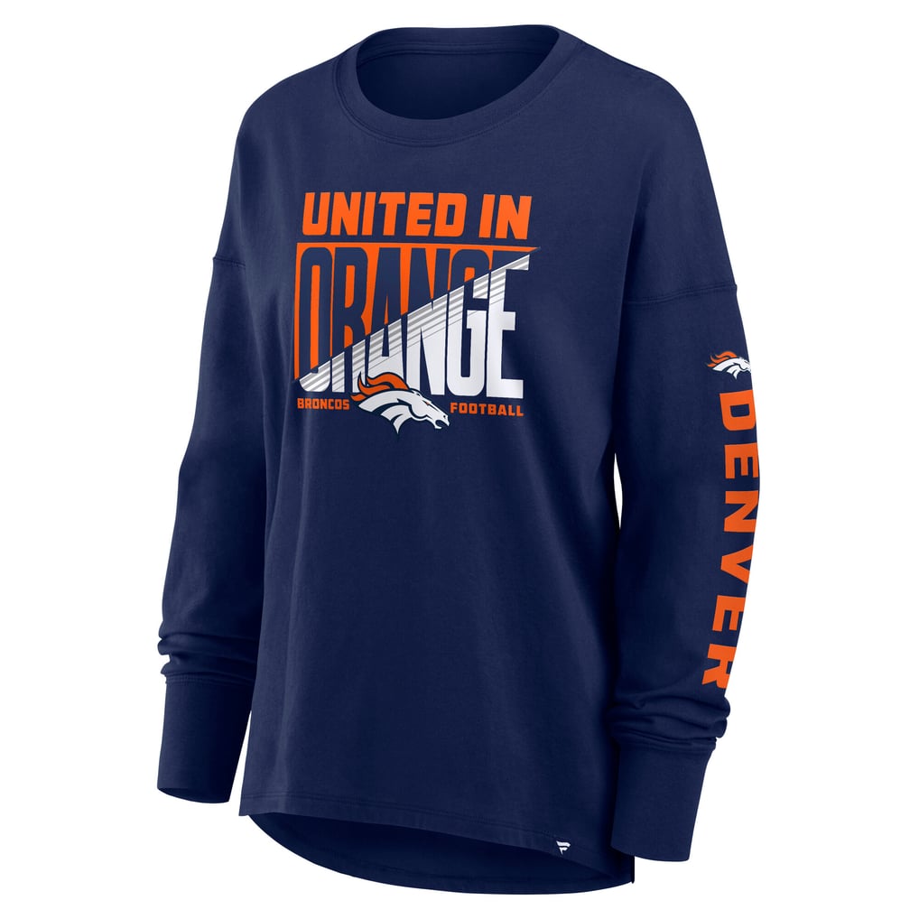 Women's Fanatics Navy Denver Broncos Hometown Legacy Long Sleeve T-Shirt