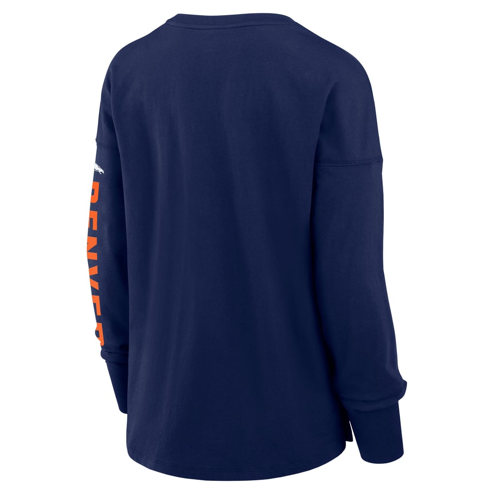 Women's Fanatics Navy Denver Broncos Hometown Legacy Long Sleeve T-Shirt