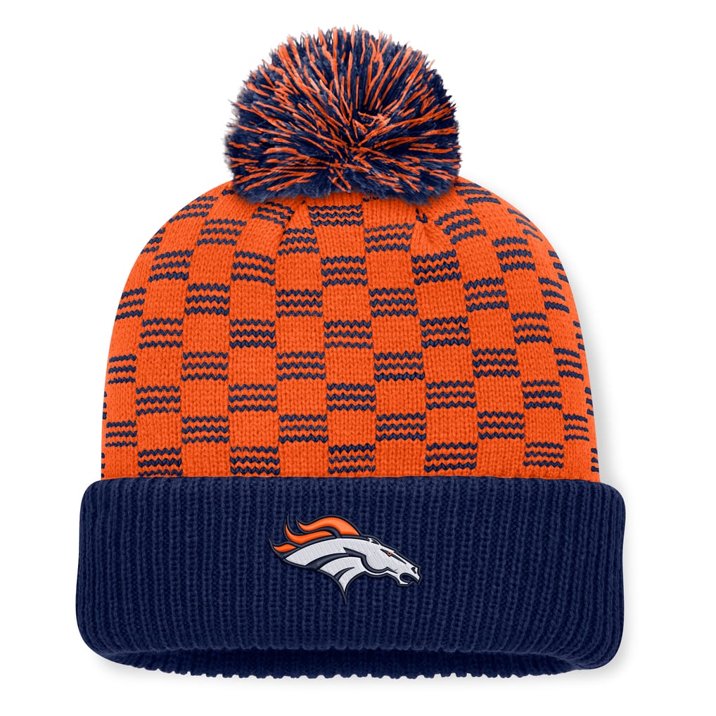 Women's Fanatics  Navy Denver Broncos Relic Cuffed Knit Hat with Pom