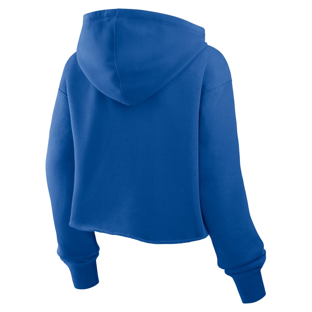Women's Fanatics Royal Denver Broncos Oversized Heritage Cropped Hoodie