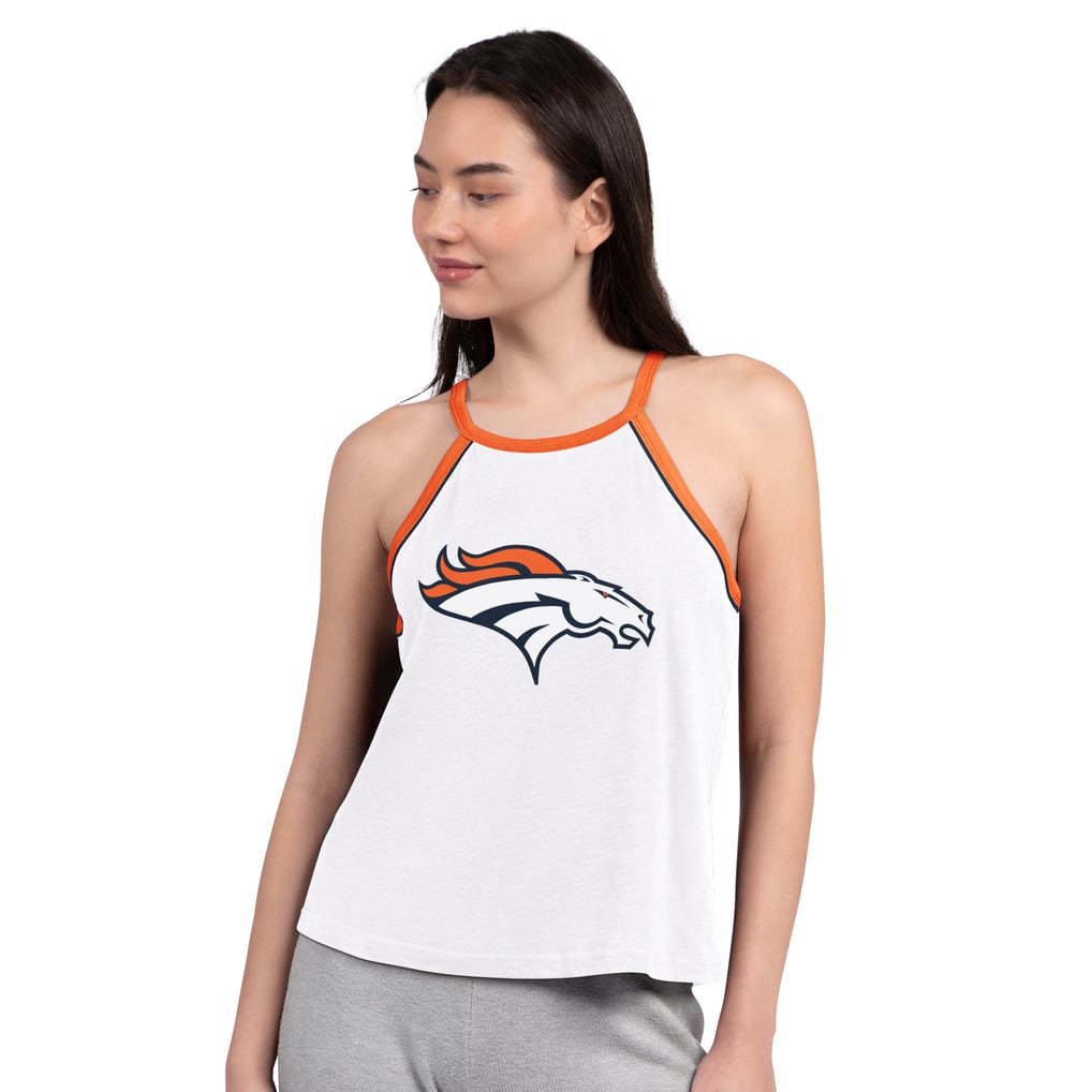 Women's G-III 4Her by Carl Banks  White Denver Broncos Redemption Win Slub Tank Top