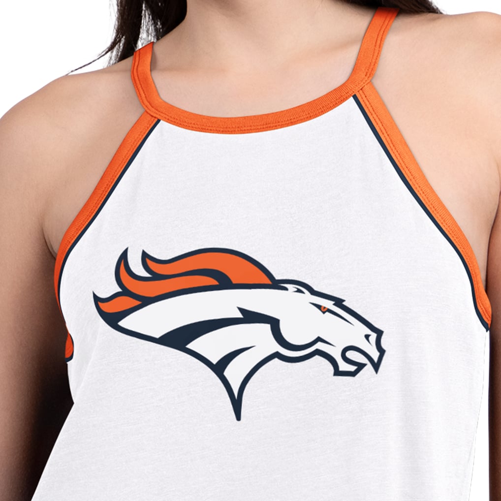 Women's G-III 4Her by Carl Banks  White Denver Broncos Redemption Win Slub Tank Top
