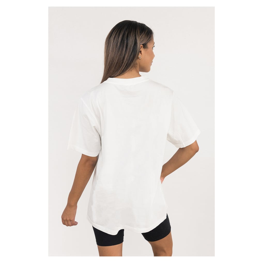 Women's Gameday Couture  White Denver Broncos Oversized Classic Fierce Focus T-Shirt