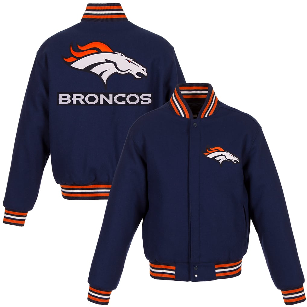 Denver Broncos JH Design Women's Embroidered Logo All-Wool Jacket - Navy