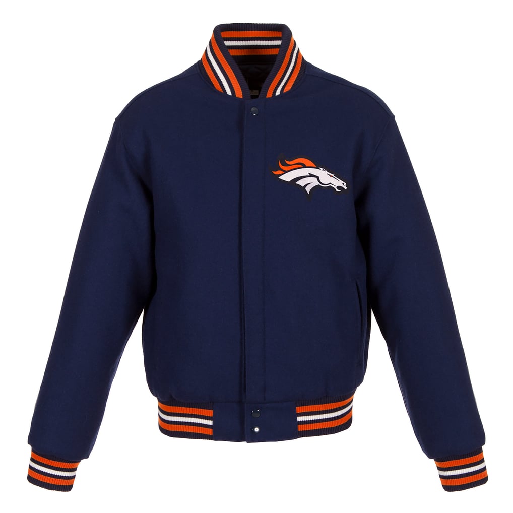 Denver Broncos JH Design Women's Embroidered Logo All-Wool Jacket - Navy