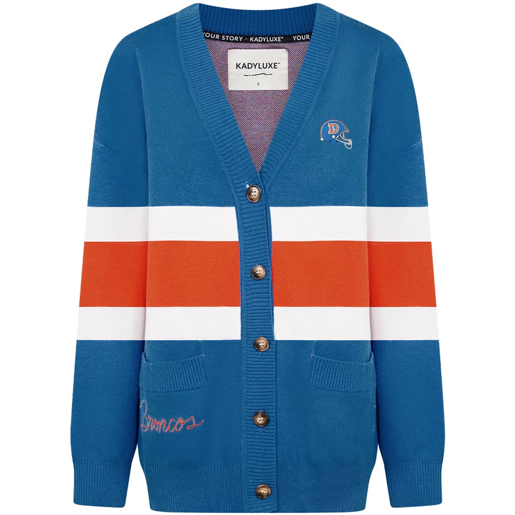 Women's KadyLuxe Blue Denver Broncos Throwback Cardigan