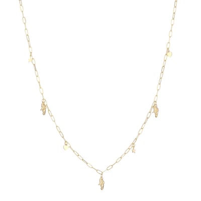 Denver Broncos LUV AJ Women's Star & Heart Charm Logo Necklace - Gold
