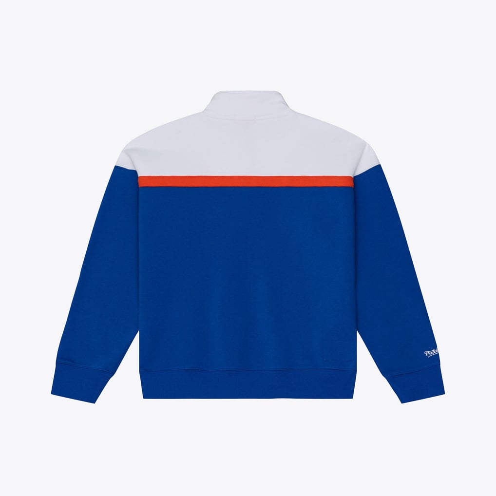 Denver Broncos Mitchell & Ness Women's Head Coach Quarter-Zip Pullover - Blue