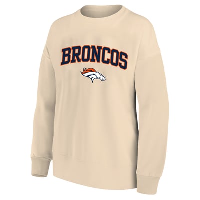 Denver Broncos Mitchell & Ness Women's Heart & Soul Plus Size Sweatshirt - Cream