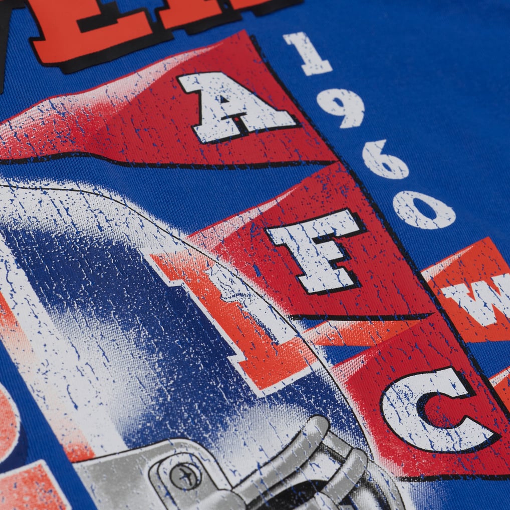 Women's Mitchell & Ness  Royal Denver Broncos Street Graphic Boxy Cropped T-Shirt