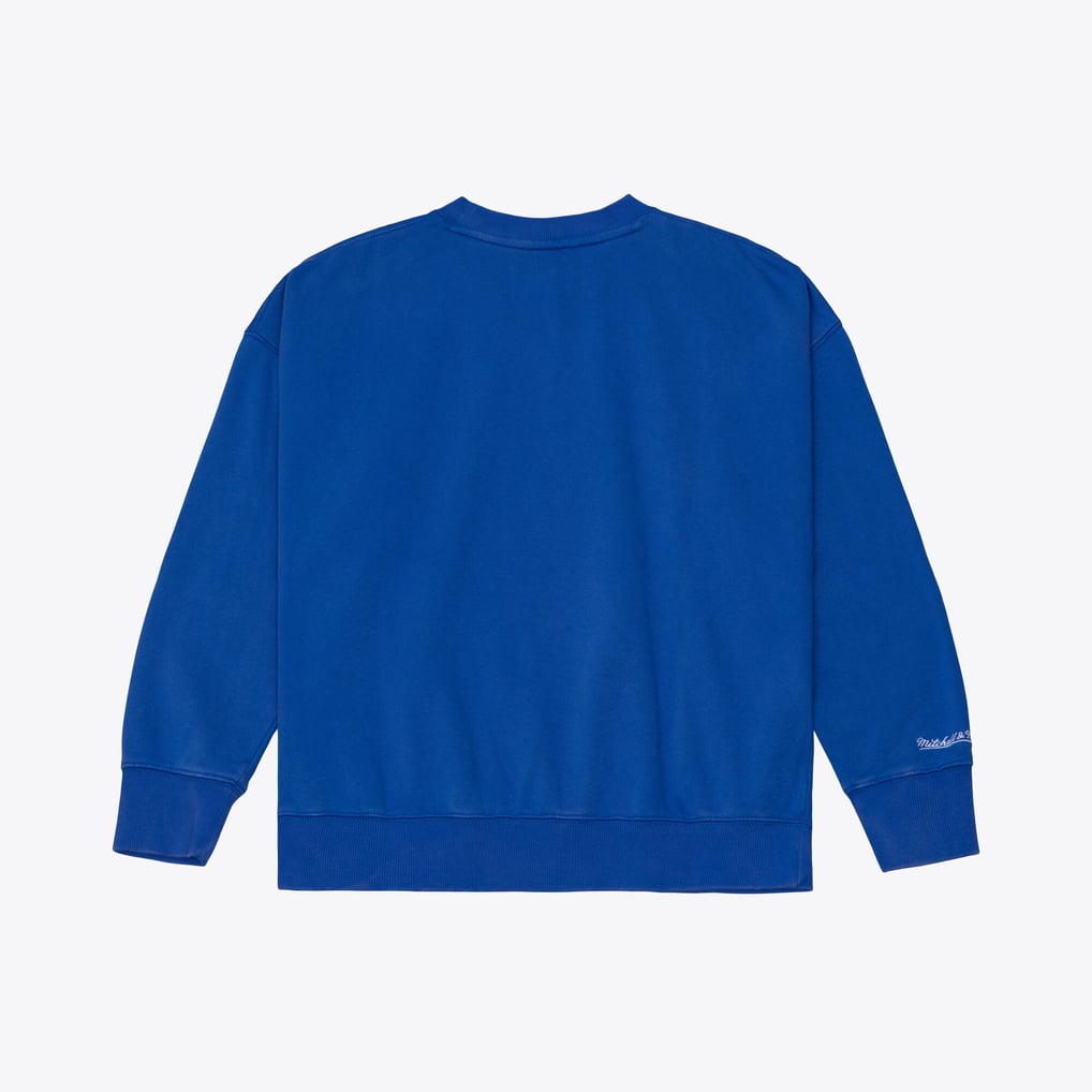 Women's Mitchell & Ness  Royal Denver Broncos Street Graphic Crewneck Sweatshirt