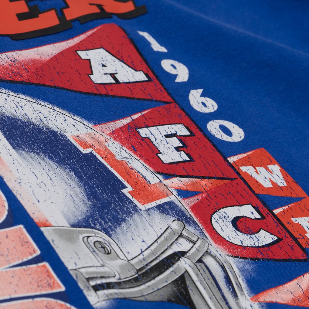 Women's Mitchell & Ness  Royal Denver Broncos Street Graphic Crewneck Sweatshirt