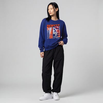  Denver Broncos Mitchell & Ness Women's Street Graphic Crewneck Sweatshirt - Royal