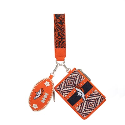 Denver Broncos Montana West Women's Wallet & Football Charm Wristlet