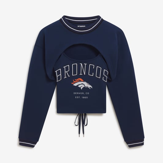  Denver Broncos Off Season x NFL Women's Fleece Shrug Cami - Navy