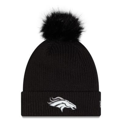 Denver Broncos New Era Women's 2026 Salute To Service Cuffed Knit Hat with Pom - Black