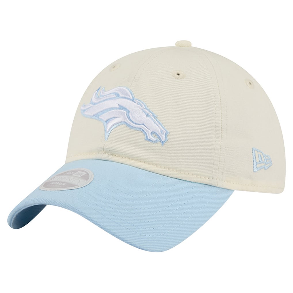 Women's New Era Cream/Coastal Blue Denver Broncos 9TWENTY Adjustable Hat