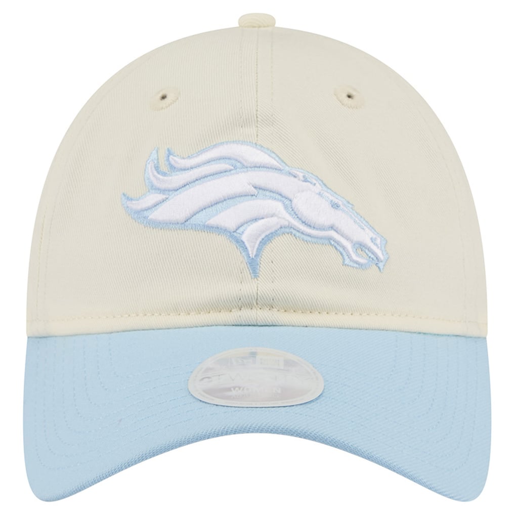 Women's New Era Cream/Coastal Blue Denver Broncos 9TWENTY Adjustable Hat