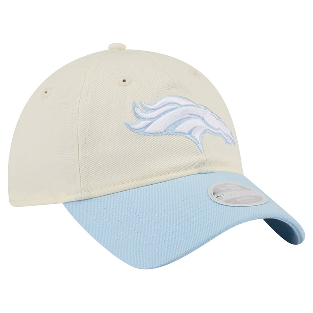 Women's New Era Cream/Coastal Blue Denver Broncos 9TWENTY Adjustable Hat
